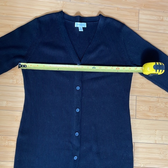 Women Button Down Sweater Long Midi Knit Long Sleeve Black Dress M NWOT Zara - Picture 4 of 6